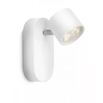 Plafond-/wandspot Philips myLiving Star 6,5 W LED, 1-lichts, 2700 K, IP20, wit