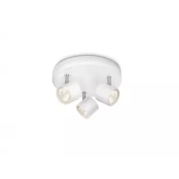 Plafond-/wandlamp Philips dimbare LED Star 3x 16,5 W, 2700 K, 1500 lm, IP20, wit