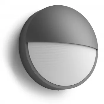 Buitenwandlamp Philips myGarden Capricorn 5,5 W LED, antraciet, aluminium behuizing, vaste lichtbron, 214×78×214 mm