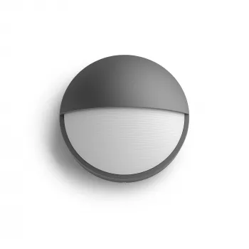 Buitenwandlamp Philips myGarden Capricorn 5,5 W LED, antraciet, aluminium behuizing, vaste lichtbron, 214×78×214 mm