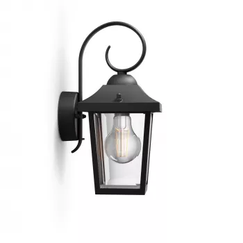 Buitenwandlamp Philips myGarden Buzzard 60 W E27 zwart aluminium (zonder lichtbron)