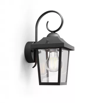 Buitenwandlamp Philips myGarden Buzzard 60 W E27 zwart aluminium (zonder lichtbron)