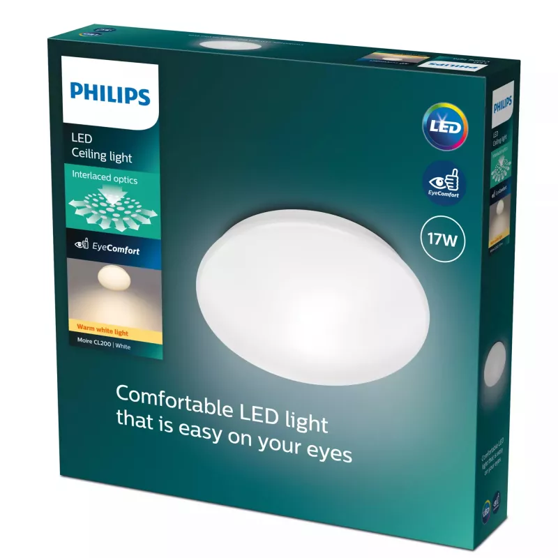 Philips Functional plafondlamp, LED, niet-vervangbare lichtbron, 2700 K, 1700 lm, IP20, wit