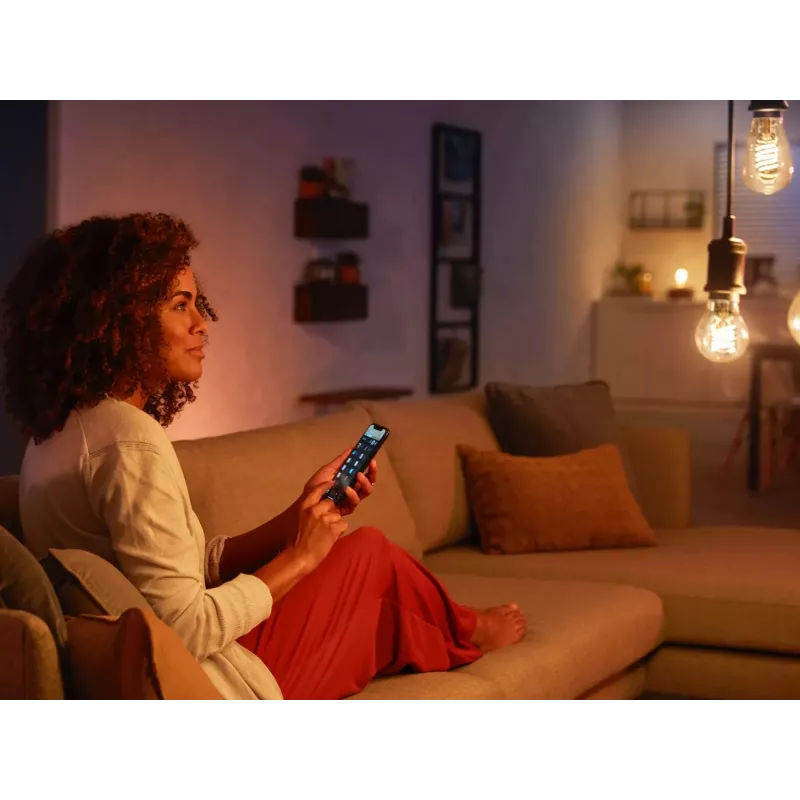 Slimme lamp Philips 1-pack ST72 E27 filament Edison Bluetooth Zigbee