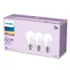 Philips filamentlamp mat 60W A60 E27 3-pack, 7 W, 60 W, E27, 806 lm, 15000 h, warmwit
