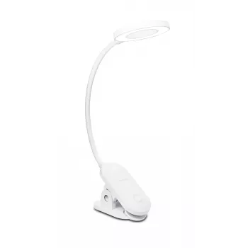 Philips Functional Forys klembureaulamp, wit, kunststof, slaapkamer, woonkamer, kantoor, hedendaags, IP20, III
