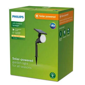 Philips Jivix bodemspots/grondpennen 1,4 W, buitenstaande-/paallamp, zwart, kunststof, IP44, terras, tuin, III