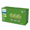 LED-lamp Philips Classic 60W-equivalent, E27 helder warmwit, 3-pack, energieklasse A