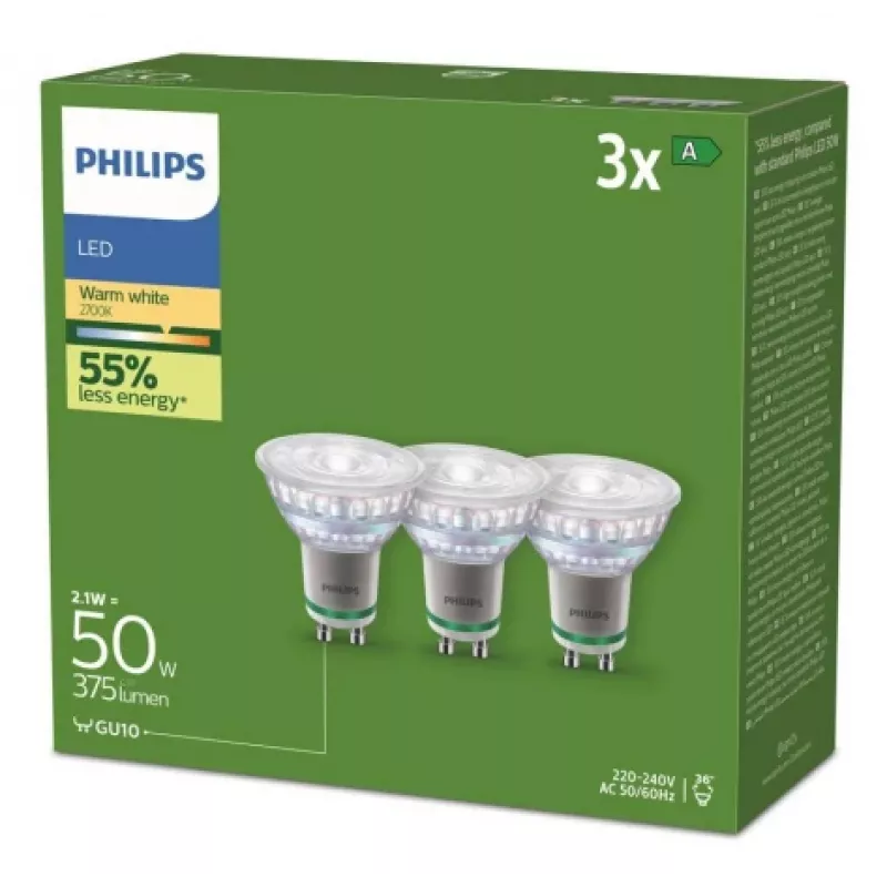 Philips 929003634693 LED-lamp warmwit 2700 K 2,1 W GU10 A