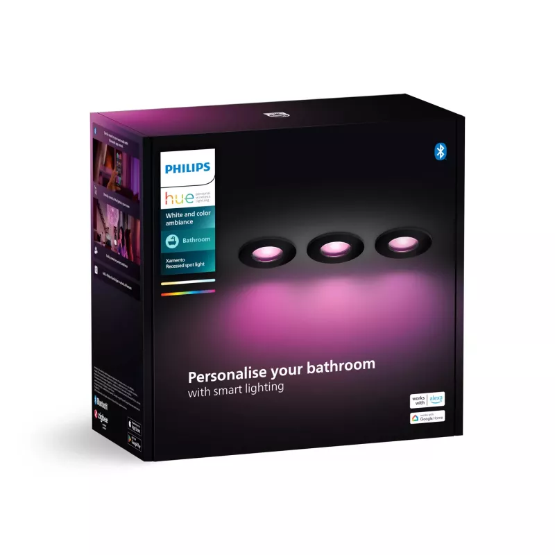 Philips Hue White and Colour Ambience driepack Xamento inbouwspots