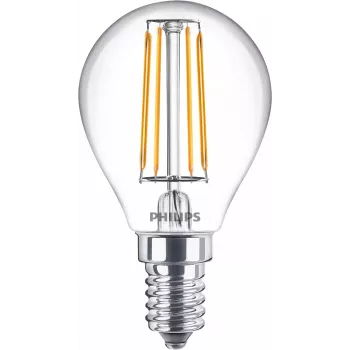 Philips filamentlamp kaars helder 40W P45 E14 x6, 4,3 W, 40 W, E14, 470 lm, 15000 h