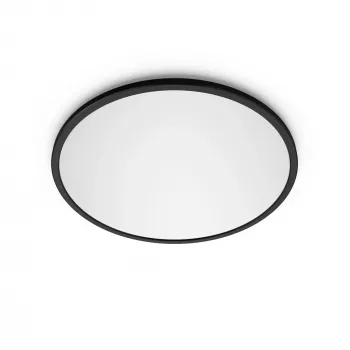 Plafondlamp Philips Valen 16W LED, zwart, rond, warmtoon, 220–240V