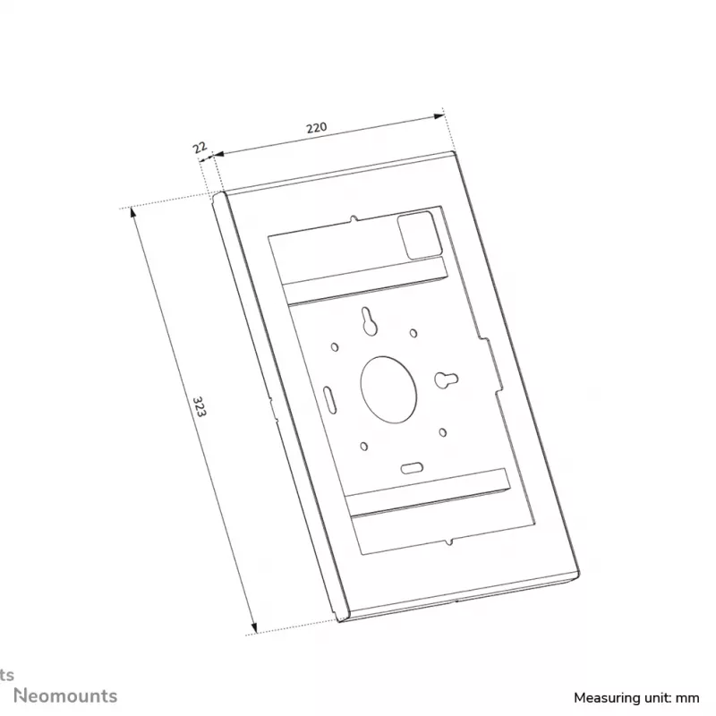 Tabletbehuizing Neomounts WL15-601BL1 voor 10,9–11 inch (25,4–27,9 cm) – afsluitbaar, zwart, universeel