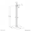 Tabletvloerstandaard Neomounts FL15-627BL1 — universeel, afsluitbaar, max. belasting 3 kg, zwart