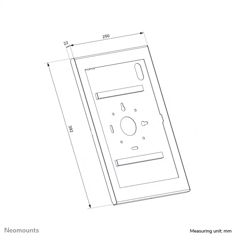 Tablet-behuizing Neomounts WL15-603BL1 — afsluitbare universele hoes voor 14,6 inch tablets (37,1 cm), zwart