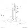 Tablet-tafelstandaard Neomounts DS15-631BL1 — universele afsluitbare houder, draagt tot 3 kg, zwart
