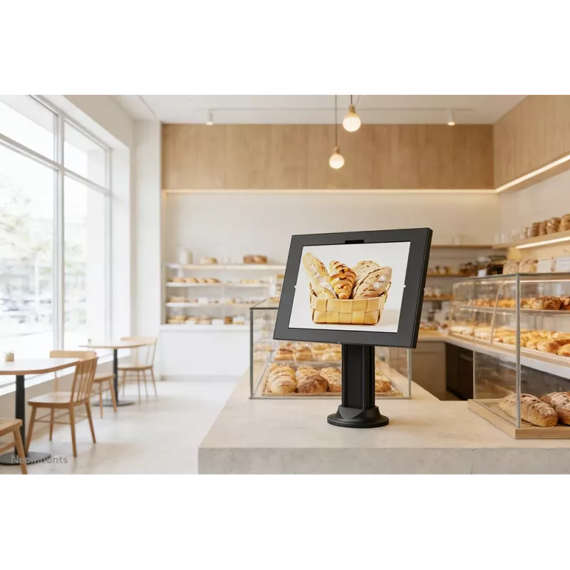 Tablet-tafelstandaard Neomounts DS15-632BL1 — universeel afsluitbaar, tot 3 kg belastbaar
