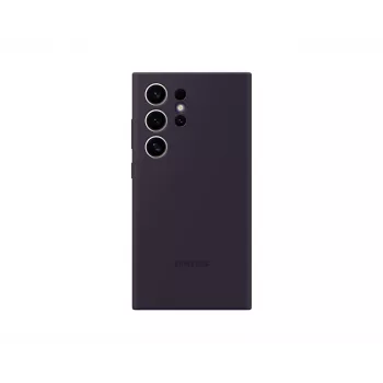 Cover Samsung Galaxy S24 Ultra siliconen hoes donkerviolet