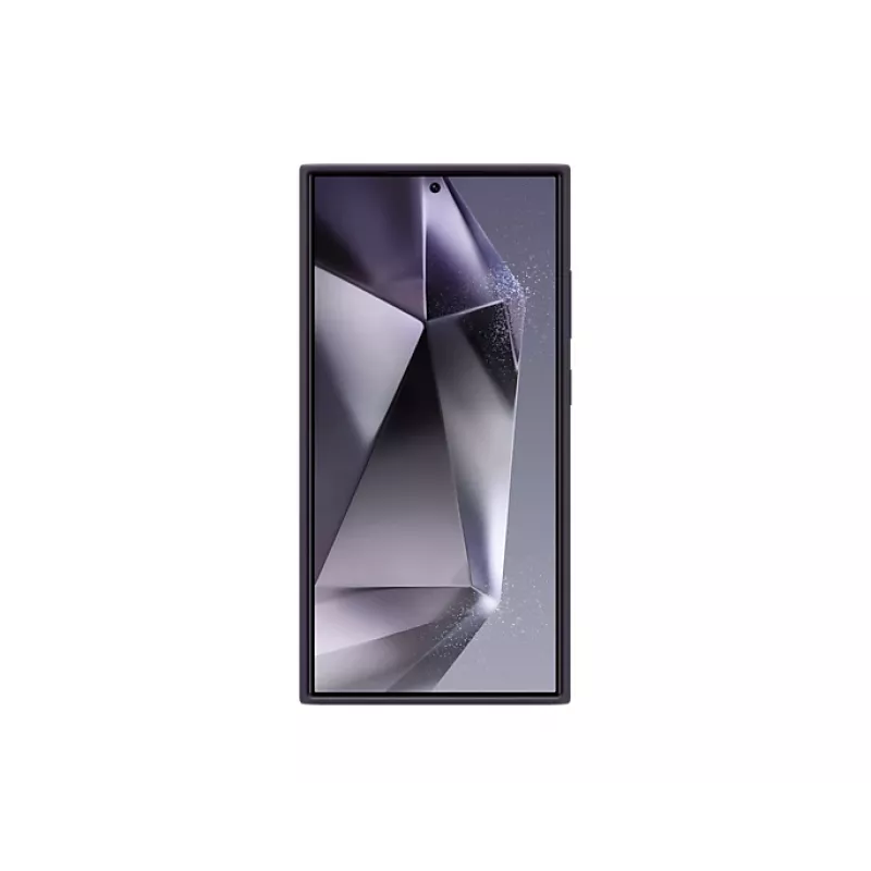 Cover Samsung Galaxy S24 Ultra siliconen hoes donkerviolet