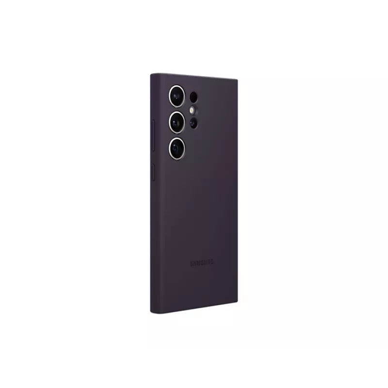 Cover Samsung Galaxy S24 Ultra siliconen hoes donkerviolet