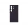 Cover Samsung Galaxy S24 Ultra siliconen hoes donkerviolet