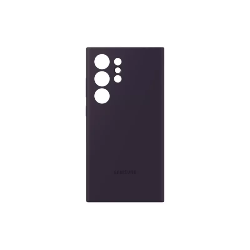 Cover Samsung Galaxy S24 Ultra siliconen hoes donkerviolet