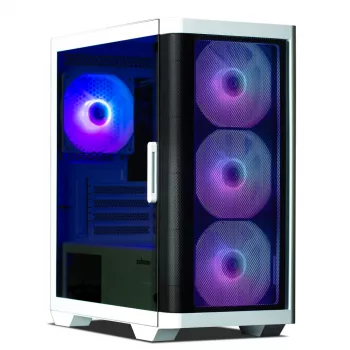Zalman M4 WHITE computerbehuizing mini tower zwart, wit
