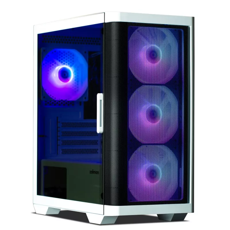 Zalman M4 WHITE computerbehuizing mini tower zwart, wit