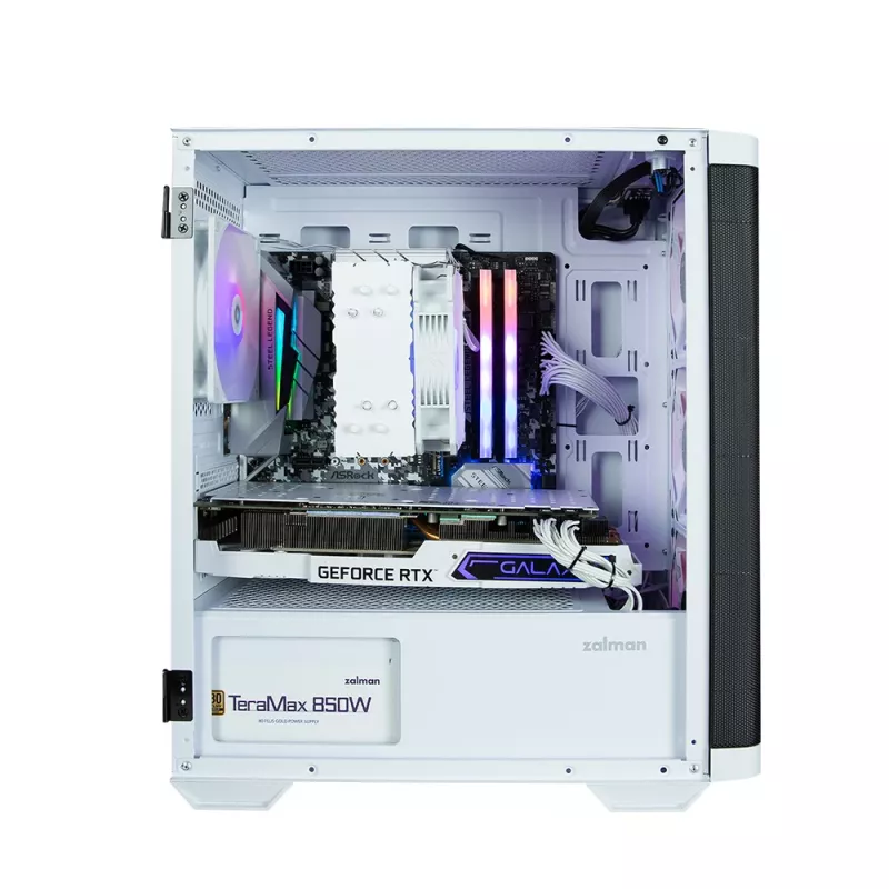 Zalman M4 WHITE computerbehuizing mini tower zwart, wit
