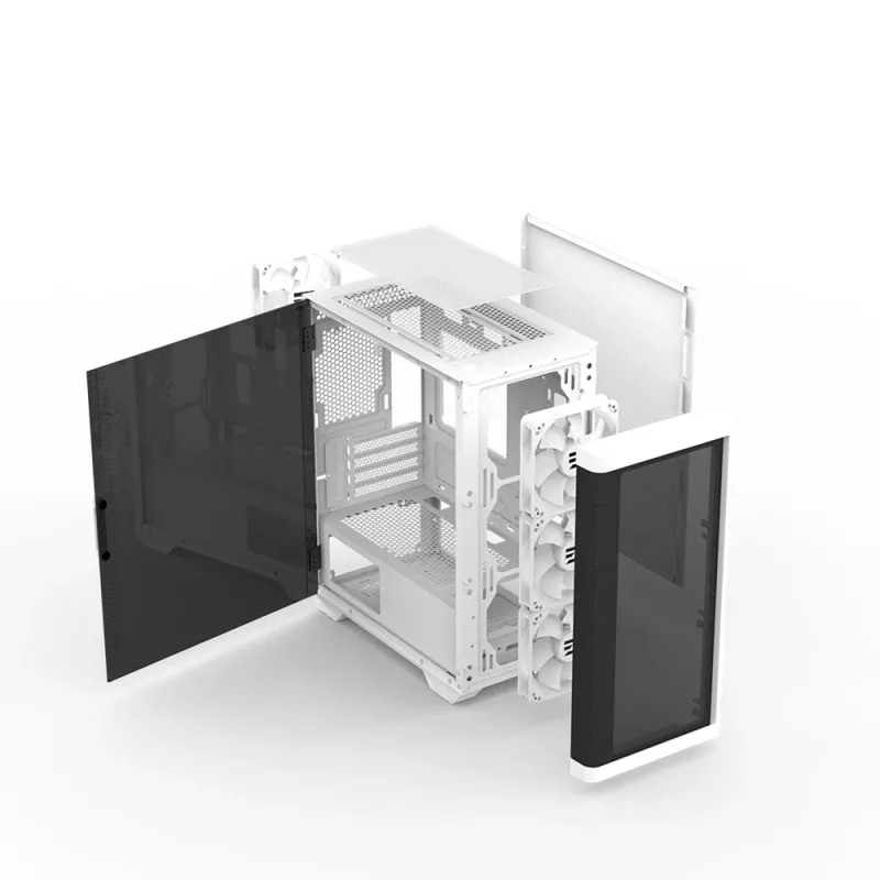 Zalman M4 WHITE computerbehuizing mini tower zwart, wit