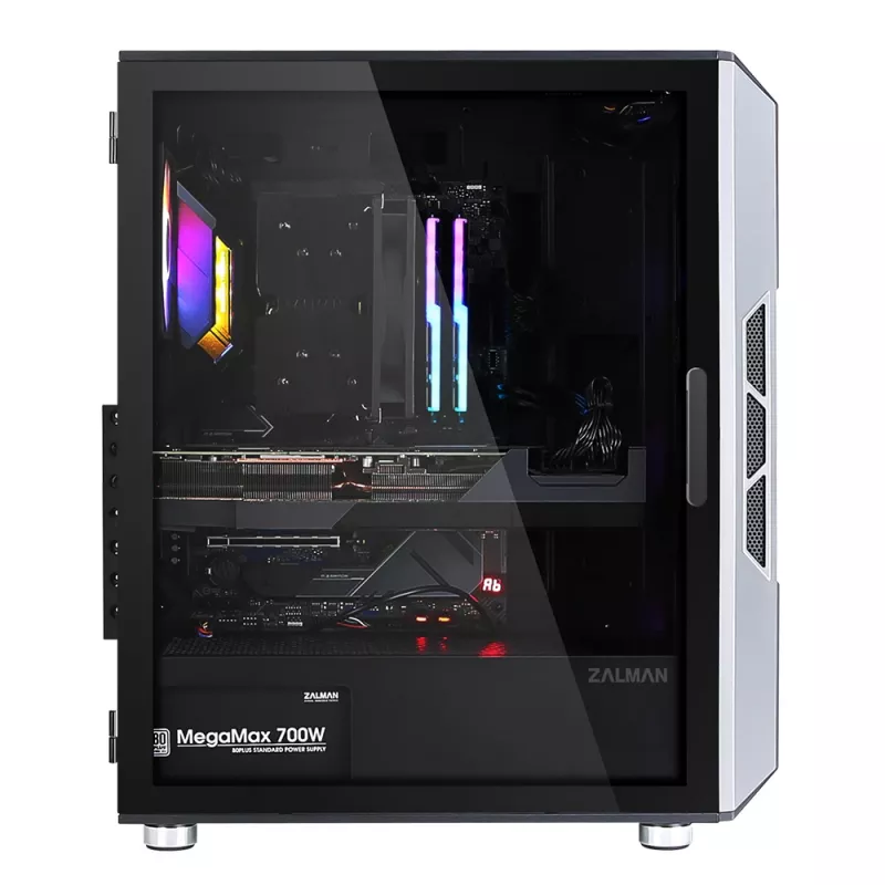 Zalman I3 Neo ATX mid tower pc-behuizing mesh-front voor efficiënte koeling 3 voorgeïnstalleerde ventilatoren midi tower zwart