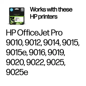 HP 963XL High Yield Zwart Originele inktpatroon, Zwart, 1 st., 2000 pagina's