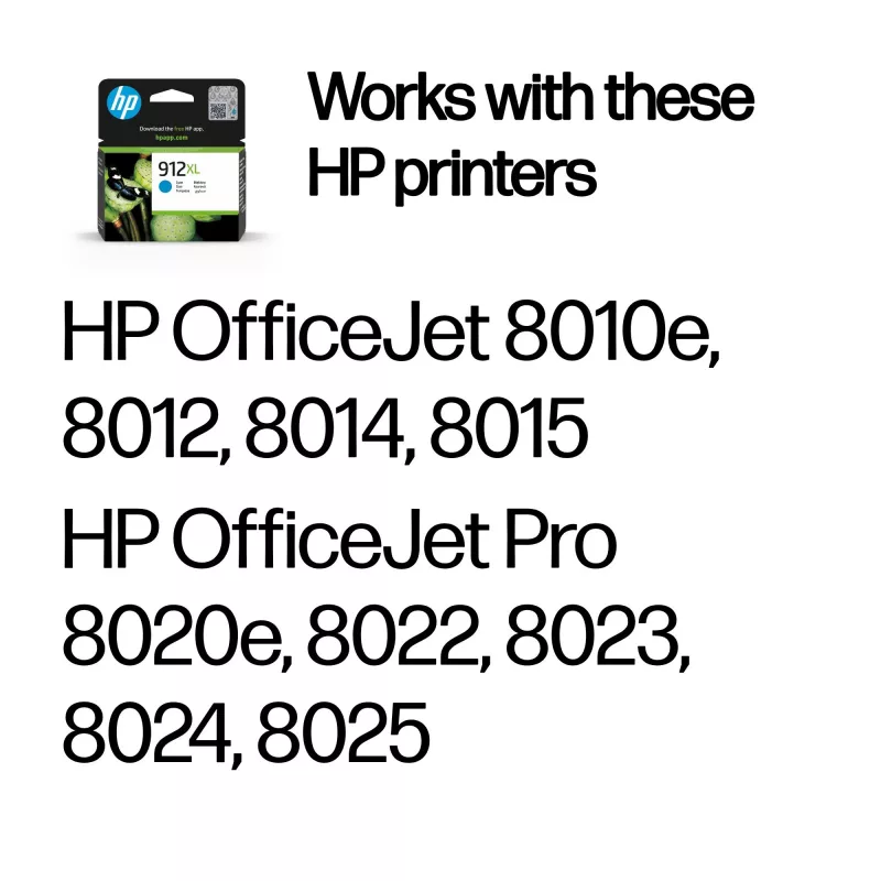 HP 912XL Hoog rendement Cyaan Originele inktpatroon
