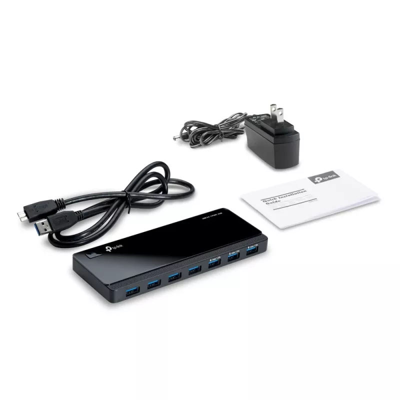 TP-Link UH700 Interface-hub USB 3.2 Gen 1 (3.1 Gen 1) Micro-B 5000 Mbit/s Zwart