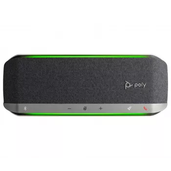 HP Poly Sync 40 USB-A USB-C speakerphone, zilver, Windows 10, Windows 11, MacOS, 30 u, RoHS, Federal Communications Commission (FCC), CE, 38 mm