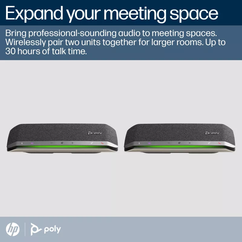 HP Poly Sync 40+ Microsoft Teams gecertificeerd USB-A USB-C speakerphone +BT700 USB-A adapter