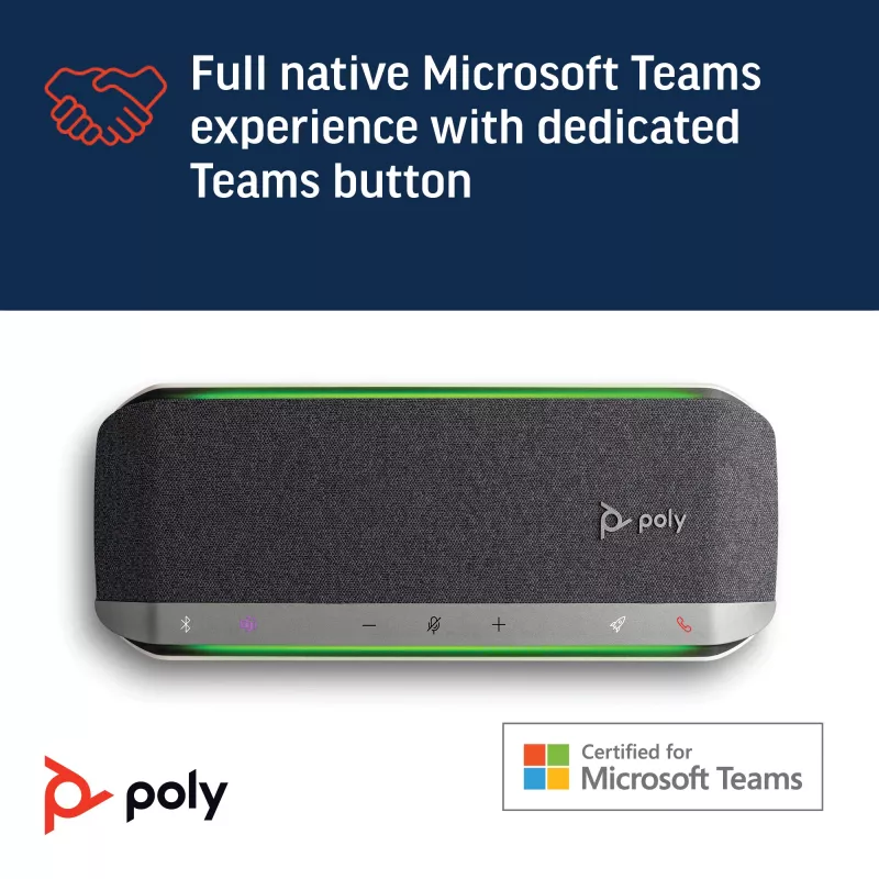 HP Poly Sync 40+ Microsoft Teams gecertificeerd USB-A USB-C speakerphone +BT700 USB-A adapter