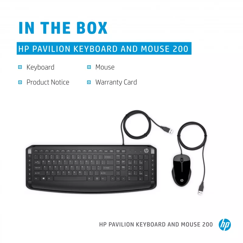 Toetsenbord- en muisset HP Pavilion toetsenbord en muis 200