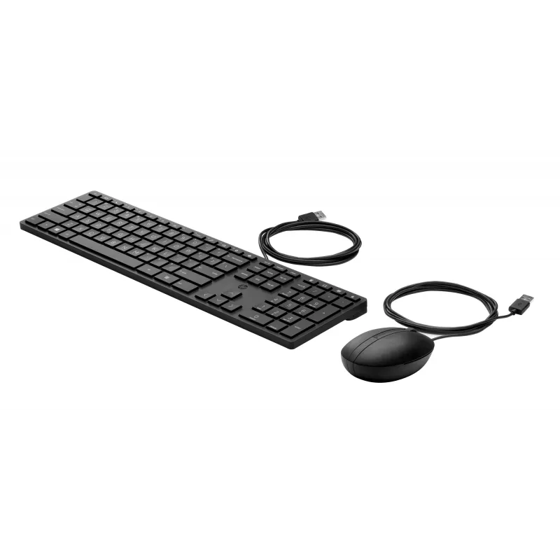 HP Wired Desktop 320MK muis en toetsenbord full-size USB bedraad zwart