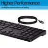 Bedraad full-size USB-toetsenbord HP Wired Desktop 320K — zwart, 1,8 m kabel