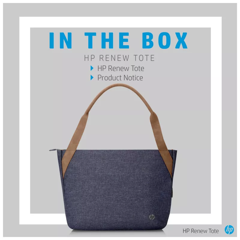 Toploader-tas HP Renew 14 navy tote