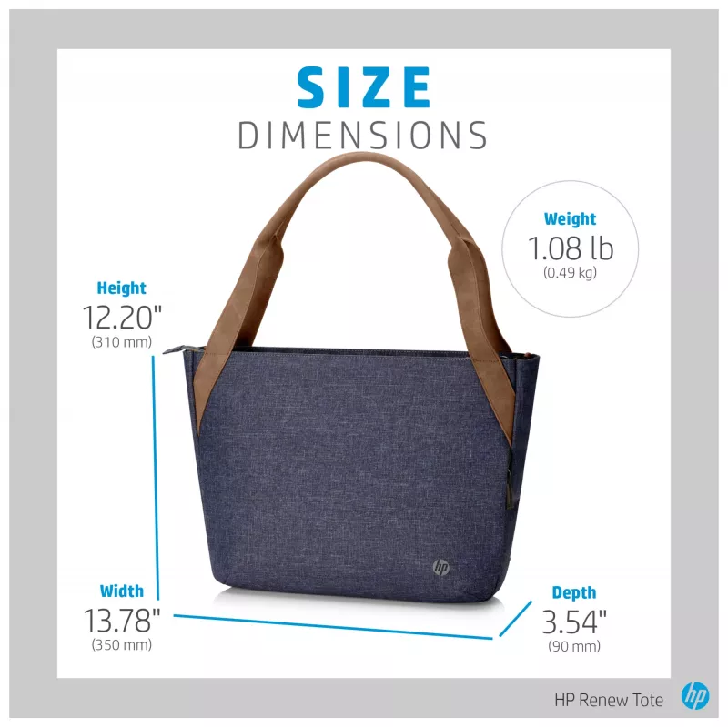 Toploader-tas HP Renew 14 navy tote