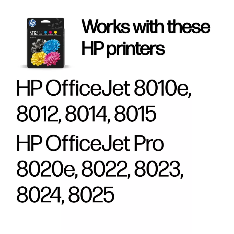 HP 912 4-pack zwart/cyaan/magenta/geel originele inktcartridges
