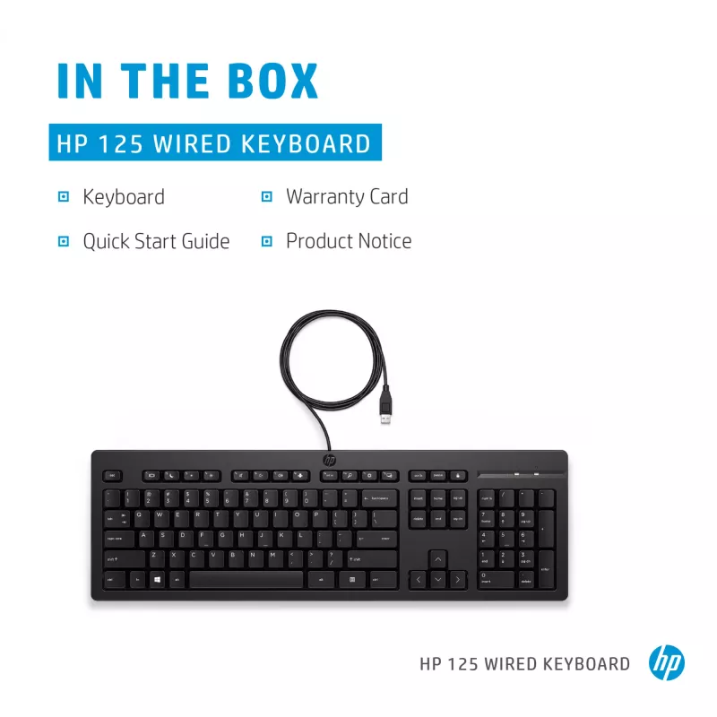 HP 125 bedrade toetsenbord