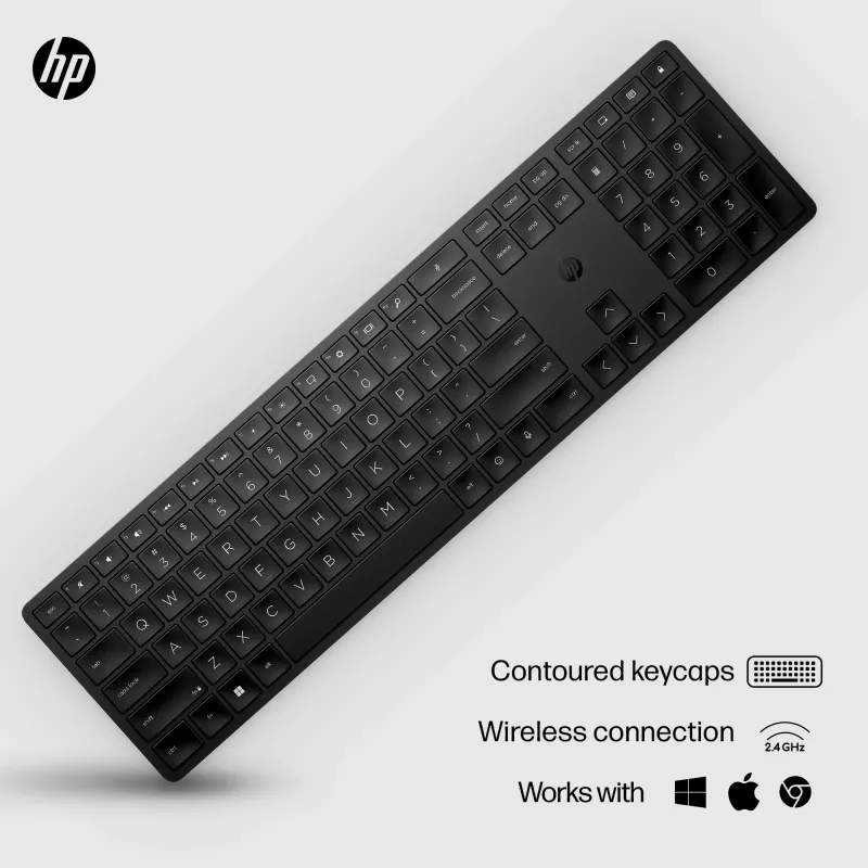 HP 450 programmeerbaar draadloos toetsenbord full-size bedraad & draadloos zwart