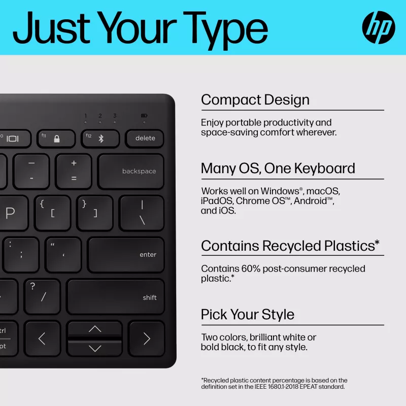 HP 350 compact multi-device Bluetooth-toetsenbord