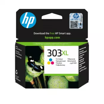 HP 303XL high yield driekleurig originele inktpatroon, cyaan, magenta, geel, 1 stuk, 415 pagina's