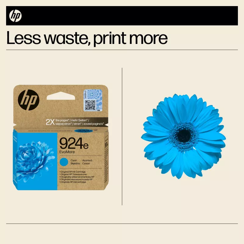 Inktpatroon HP 924e EvoMore cyaan (origineel, hoge XL-capaciteit, 1 stk.)