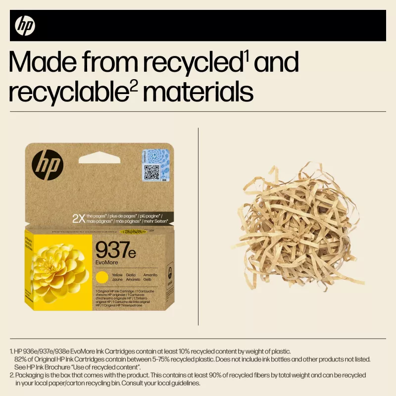 HP 937e EvoMore Geel Originele printercartridge