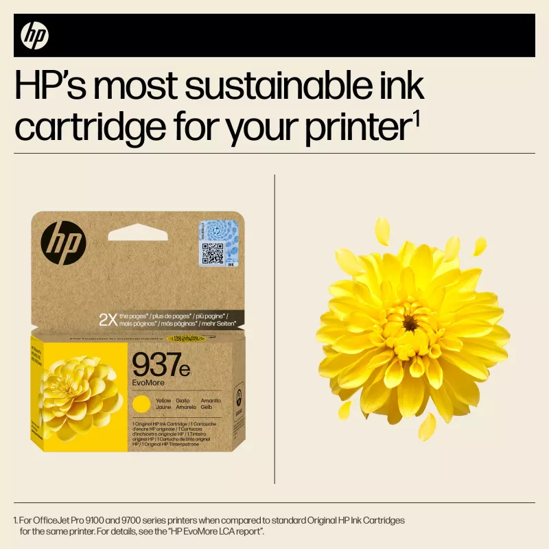 HP 937e EvoMore Geel Originele printercartridge